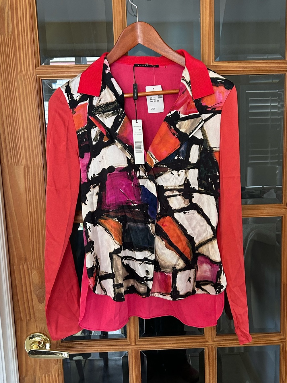 Elie Tahari Silk Blend Carmen Blouse